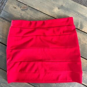 Lush Pink Ruched Mini Pencil Skirt for Night Out